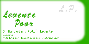 levente poor business card